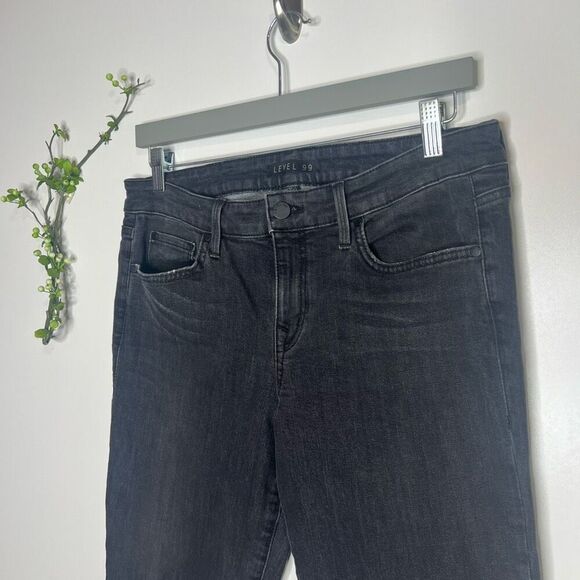 Level 99 Black Straight Leg Jeans Size 31 - Picture 2 of 10